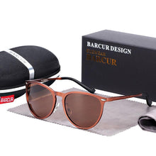 Load image into Gallery viewer, Retro Aluminum Magnesium Men Sunglasses Polarized Vintage Round Sunglasses for Men and Women Eyewear Accessories Oculos de sol Luxury Glasses High Quality metal frame WIth UV400 Protection