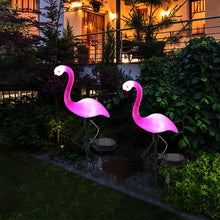 Load image into Gallery viewer, 3PCS SET Flamingo LED Solar Modern Lamp For Garden And Yard With Base Station 3 Piece Set Decorative Lighting For Pathway Driveway Landscape