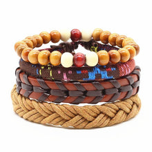Load image into Gallery viewer, Handmade Modern Fashion New Luxury Wood Bead Charm Amazing Premium Leather Elegant Bracelet For Women