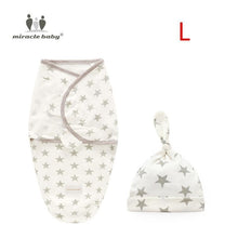 Load image into Gallery viewer, Baby Swaddle Blanket With Cap Swaddle Wrap Swaddling bag Baby Sleeping Bag