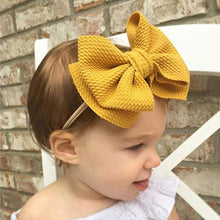 Load image into Gallery viewer, Luxury Modern Baby Headband Newborn Toddler Turban Baby Girls Head Wrap Cute Over Sized Bow Big Knot