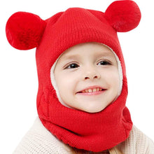 Load image into Gallery viewer, Modern New Kids Winter Hats Ears Girls Boys Children Warm Caps Scarf Set Baby Knitted Cute Cap For Winter For Boys and Girls