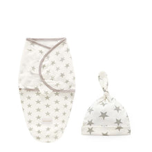 Load image into Gallery viewer, Baby Swaddle Blanket With Cap For Newborn Wrap Cotton Swaddling Bag Baby Envelope Sleep sack Blanket .