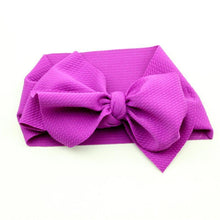 Load image into Gallery viewer, Modern Luxury Newborn Large Bow Cotton Rainbow Print Headwrap Baby Girl Fabric Messy Bow Turban Headband