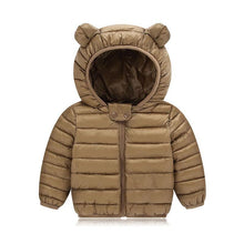 Load image into Gallery viewer, Winter Padded Jacket For Baby Boys Girls Kids Warm Outerwear Coat For Baby Jacket Newborn Clothes With Bear Ears Design