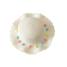 Load image into Gallery viewer, Luxury Baby Lady Girl Summer Straw Sun Handmade Beach Hat In elegant Modern Deign For Kids