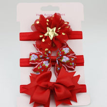 Load image into Gallery viewer, Luxury Modern Handamde 3PCS Set Elastic Flower Headbands for Baby Girls Hair Accessories Baby Girls Bows Nylon Bow For Girls