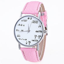 Load image into Gallery viewer, Ladies Watch Fashion Math Function Pattern Leather Band Alloy Analog Quartz Vogue Watches Wrist Watches For Women Ladies and Girls