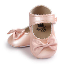 Load image into Gallery viewer, Red Princess Baby Girl Shoes Newborns Butterfly-knot PU Leather Shoes Infants Crib Soft Fashion Footwear Shoes