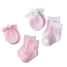 Load image into Gallery viewer, 4 Pairs Children Newborn Socks Gloves Anti-scratch Breathable Elasticity Protection For Babies