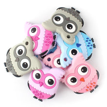 Load image into Gallery viewer, Owl Silicone Teethers Food Grade For Baby Teething Silicone Beads Teething Toddler Toys For Kids