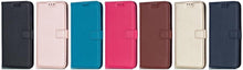 Load image into Gallery viewer, Solid Color Leather Wallet Case For iPhone 14 XS MAX 11 Pro 12 mini 13 Flip Cover Card Slot Mobile Phone Case Wallet Mobile Phone Case Leather Flip Case Wallet Colorful Protective Case