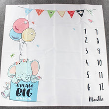 Load image into Gallery viewer, Cartoon Pattern Baby Photo Props Background Blankets Play Mats Backdrop Cloth Calendar Photo Accessories Blanket For Baby