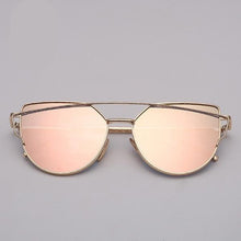 Load image into Gallery viewer, NEW Stevvex Designer Cat eye Sunglasses For Women and Ladies in Vintage Metal Reflective Glasse Mirror Retro Oculos De Sol Gafas Style With UV 400 Protection