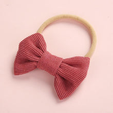Load image into Gallery viewer, Baby Headband Bow Headbands For Girl Corduroy Head Band Thin Nylon Hairband Newborn Kids Hair Accessories Bow For Kids