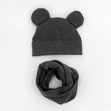 Load image into Gallery viewer, Baby Hat Cotton Ear Cap For Boys And Girls Winter Hat Scarf Set Children Boys Cap Scarf