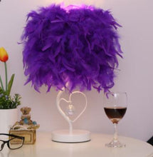 Load image into Gallery viewer, STEVVEX Reading Room Luxury Interesting Decor Heart Shape Feather Crystal Lamp Table Lamp for bedroom Light art decor home planetarium