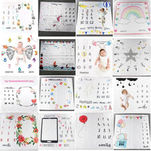 Load image into Gallery viewer, Cartoon Pattern Baby Photo Props Background Blankets Play Mats Backdrop Cloth Calendar Photo Accessories Blanket For Baby