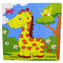Load image into Gallery viewer, 1 Pcs Animal Wooden Puzzles For Children In Wooden 3D Mosaic Puzzles Kids Educational Toys Design For Baby Birthday Gifts