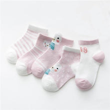 Load image into Gallery viewer, 5 Pairs Infant Mesh Thin Cotton Socks For Newborn Baby Girls And Boy Clothes Accessories