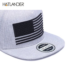 Load image into Gallery viewer, Raised Flag Embroidery Snapback Cap