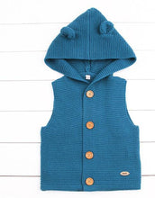 Load image into Gallery viewer, Winter Fashionable Sweaters For Baby Cardigans Autumn Hooded Newborn Knitted Jackets Cartoon Bear Children Long Sleeve Clothing
