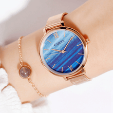 Load image into Gallery viewer, Luxury Set Watch Women Rose Gold Water Drill Bracelet Watch Jewelry Ladies Female Hour Casual Quartz Wristwatches For Women and Girls