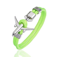 Load image into Gallery viewer, Luxury Plane Bracelets For Men and Women Charm Survival Rope Chain Paracord Bracelet Metal Airplane Hooks Summer Style