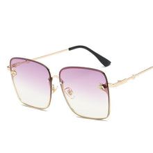 Load image into Gallery viewer, Luxury Square Modern WIth Metal Luxury Bee Sunglasses For Women and Ladies With Retro Brand designer Metal Frame Oversized Style And Grandient Glasses