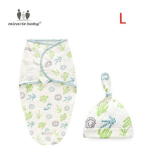Load image into Gallery viewer, Baby Swaddle Blanket With Cap Swaddle Wrap Swaddling bag Baby Sleeping Bag