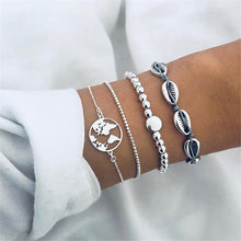 Load image into Gallery viewer, Luxury Modern Gold Crystal Circle Arrow Bracelets Set for Women In Bohemian Pink Opal Adjustable Charm Bracelet Jewelry Style for Women and Ladies