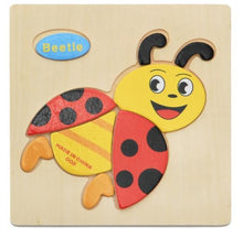 Load image into Gallery viewer, 3D Wooden Children Interesting Puzzle Toys With Animals and Cars Exellent Puzzles Intelligence Kids Early Educational Toys For Children