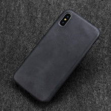 Load image into Gallery viewer, Ultra Thin Phone Cases For iPhone 13 6 7 14Plus XS Max Cover Leather Skin Soft Silicone Case For iPhone XR X 11 12 Pro Case Anti-Scratch iPhone Xs max Cover Genuine Leather iPhone Cases for iPhone