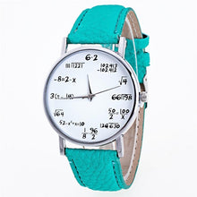 Load image into Gallery viewer, Ladies Watch Fashion Math Function Pattern Leather Band Alloy Analog Quartz Vogue Watches Wrist Watches For Women Ladies and Girls