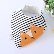 Load image into Gallery viewer, Baby Bibs Waterproof Triangle Cotton Cartoon Child Dribble Bibs Newborn Absorbent Cloth Bib for Kids in Cat Design