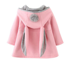 Load image into Gallery viewer, Luxury High Quality Baby Girls Coat Winter Spring Baby Girls Princess Coat Jacket Rabbit Ear Hoodie Casual Outerwear for Baby girl