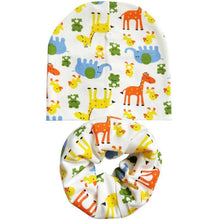 Load image into Gallery viewer, Modern Cartoon Cotton Baby Hat Winter Baby Girls Hat Newborn Boys Hats Kids Cap Scarf Set Children Beanies For Kids With Scarf