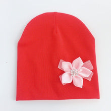 Load image into Gallery viewer, Modern Elegant Baby Girl Hat Cap With Bow and Dots Cotton Flower Beanie for Girls Butterfly Knot