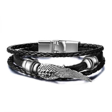 Load image into Gallery viewer, Lucky Vintage Men's Leather Bracelet Playing Cards Charm Multilayer Braided Men and Women Gift