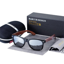 Load image into Gallery viewer, High Quality Bamboo Handmade Walnut Sunglasses For Men and Women with Anti-Reflect Mirror Sunglasses With UV400 Protection