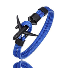 Load image into Gallery viewer, Luxury Plane Bracelets For Men and Women Charm Survival Rope Chain Paracord Bracelet Metal Airplane Hooks Summer Style