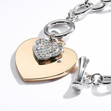 Load image into Gallery viewer, Gold Love Heart Charm Bracelets For Women Accessories Silver Color Link Chain Bracelets & Bangles Trendy Jewelry Design