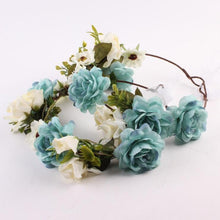 Load image into Gallery viewer, Modern Flower Headband Newborn Matching Flower Crown for Mother Kids Hair Band Accessories