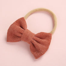 Load image into Gallery viewer, Baby Headband Bow Headbands For Girl Corduroy Head Band Thin Nylon Hairband Newborn Kids Hair Accessories Bow For Kids