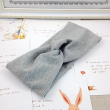 Load image into Gallery viewer, Handmade Modern Baby Headband Soft Elastic Cotton Baby Hat Solid Color Kids Cap Bonnet Knit Girls Hats Hairband Baby Accessories For Mother & Daughter