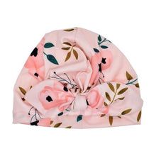 Load image into Gallery viewer, Cute Soft Cotton Knot Printed Rabbit Ears Turban Hat Indian Flower Cap for Baby Girls Accessories