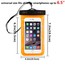 Load image into Gallery viewer, Universal Waterproof Pouch Case Cell Phones Portable Bag Swimming Bags Dry Case Cover For iPhone Under 6.5 inch Large Phone Dry Bag Waterproof Case for iPhone