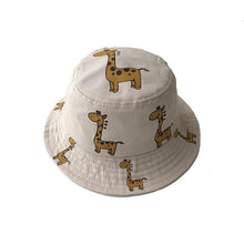 Load image into Gallery viewer, Modern Children's Bucket Hats Cartoon giraffe Sun Hat Girls Boys Outdoor Beach Hat Camping Fishing Cap For Girls and Boys