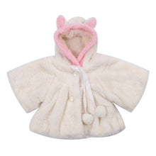 Load image into Gallery viewer, Winter Baby Girls Fur Warm with Cute Rabbit Ears Cloak Coat In Elegant Modern Style For Baby Girls