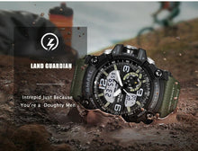 Load image into Gallery viewer, NEW Sport Analog-Digital Watch For Men and Woman Waterresistant 50M Professional Waterproof Quartz Large Dial Military Wristwatches With Night Mode